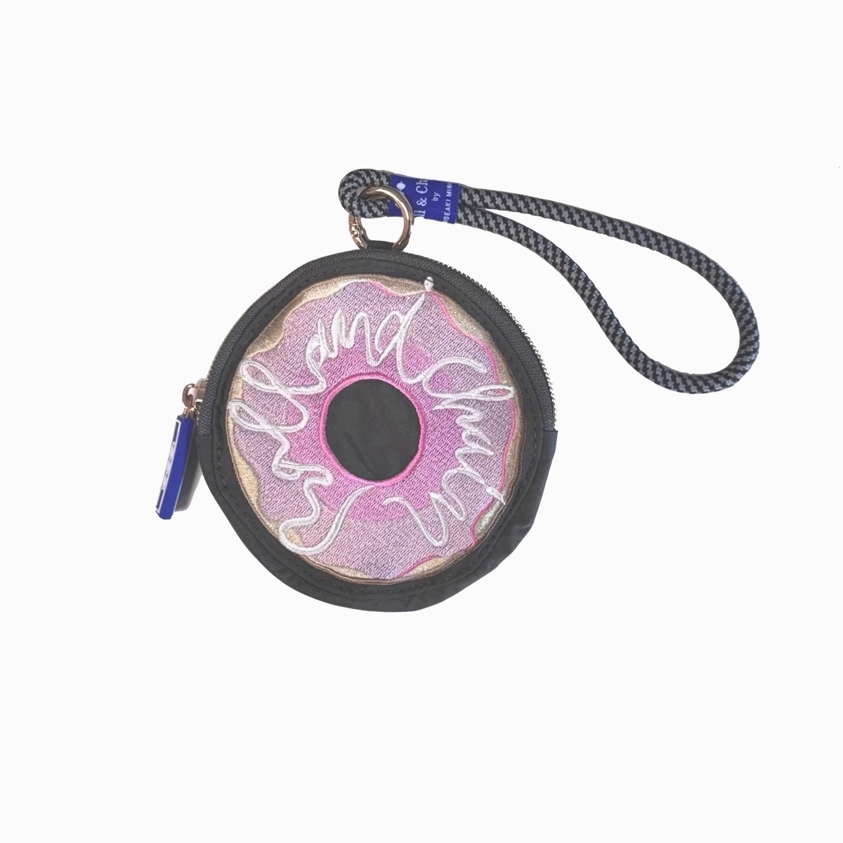 Ball＆Chain 刺繡環保購物袋 圓形小包 - 深灰 (30160561)