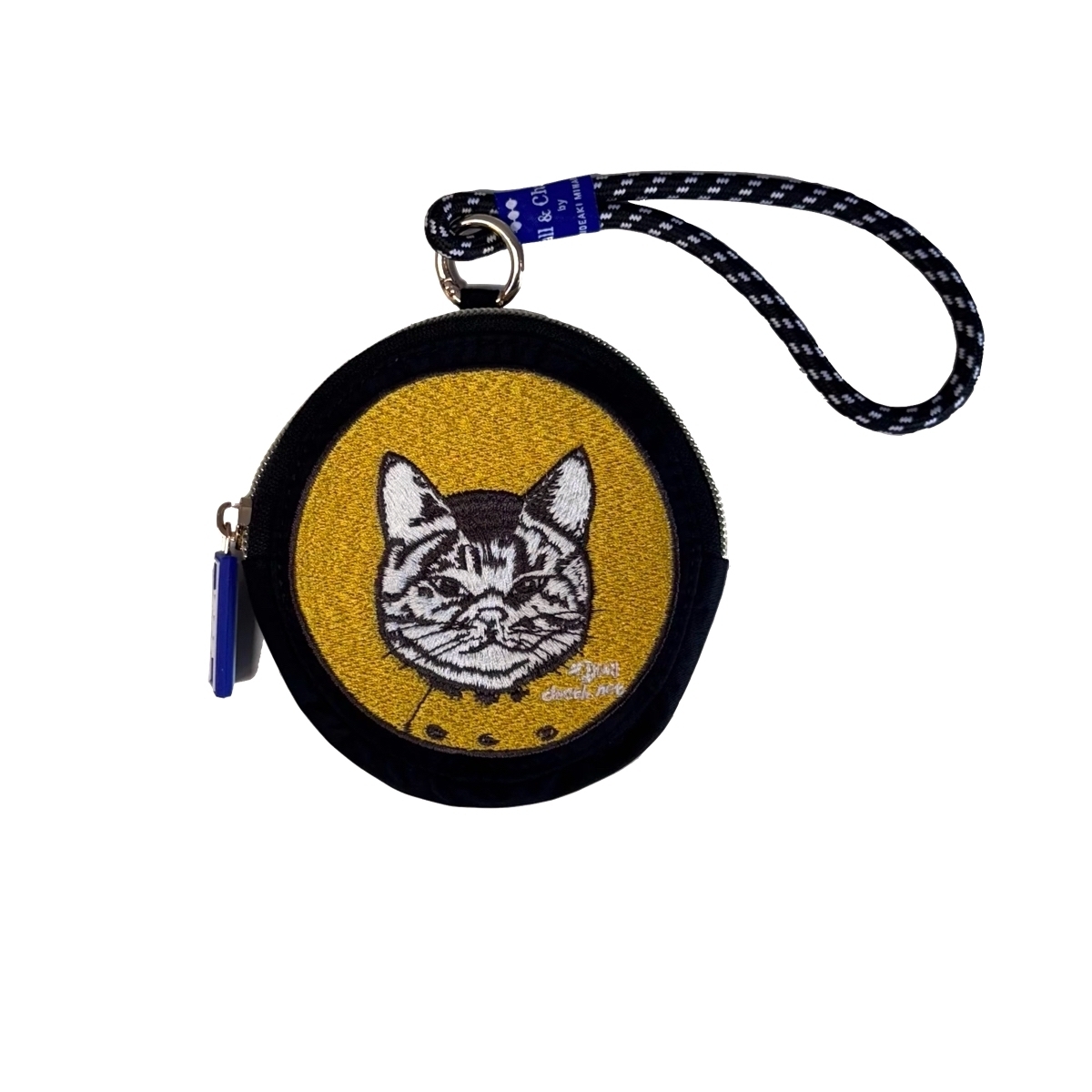 Ball＆Chain 刺繡環保購物袋 圓形小包 - 黑 (31360101)