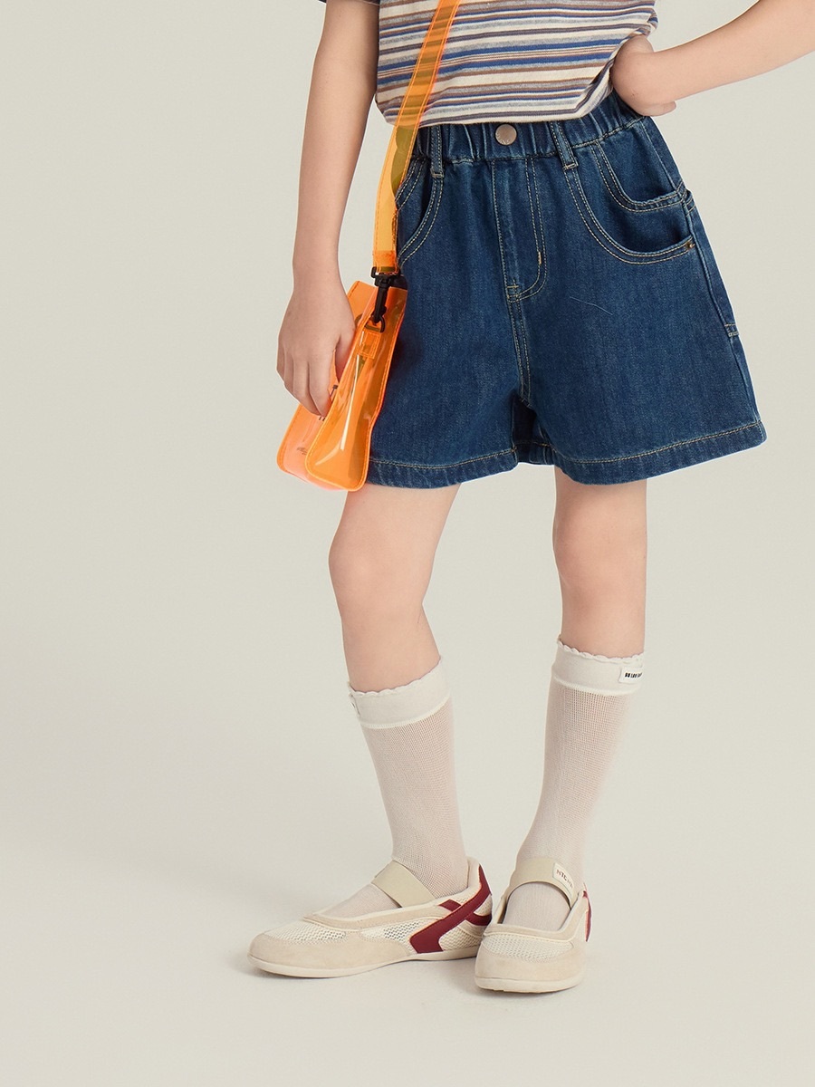 簡約A字牛仔短褲