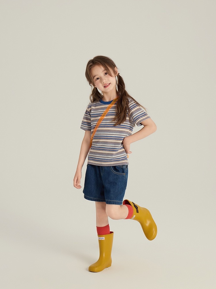 簡約A字牛仔短褲