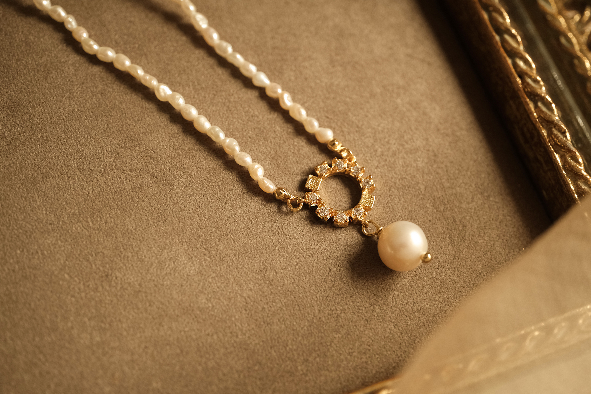 黃銅飾品, 項鍊, 飾品, 黃銅, 鋯石,18KGP,天然珍珠,氣質