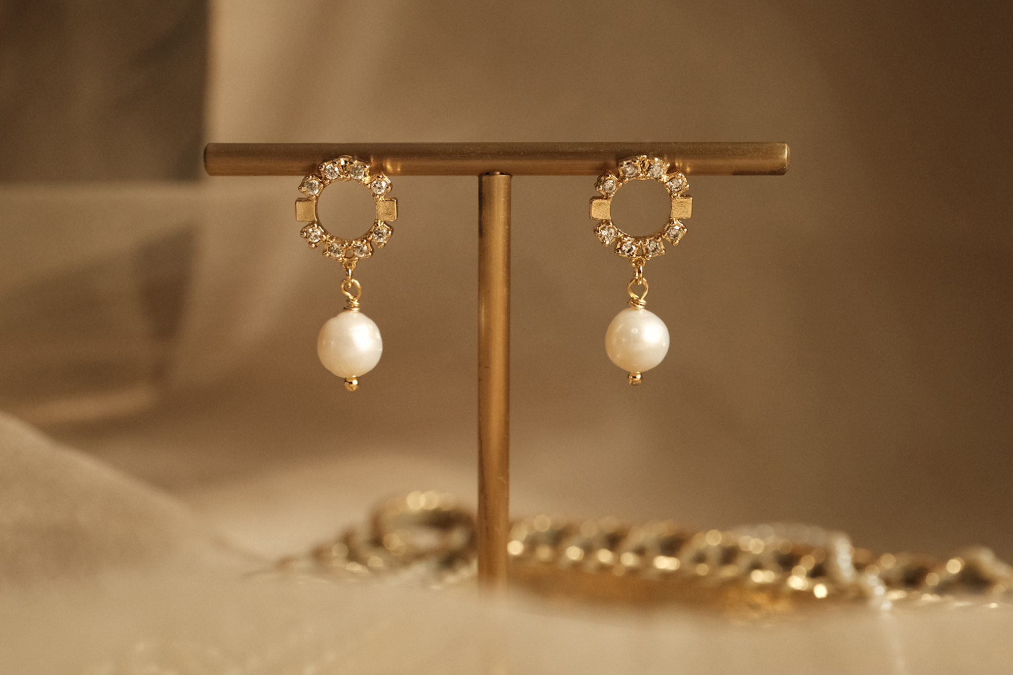 18KGP 霧隱浮光耳環