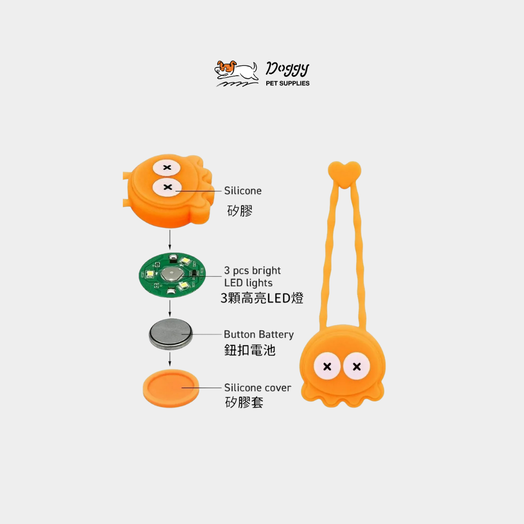 【 萊諾 laroo 】夜間散步LED掛墜燈-章魚