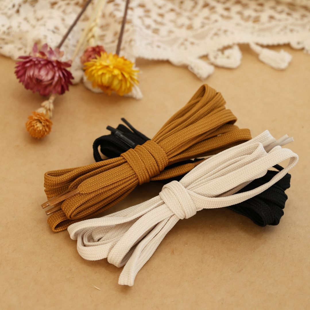 厚磅棉質鞋帶 黑色|耐用鞋帶 適合靴子與德訓鞋