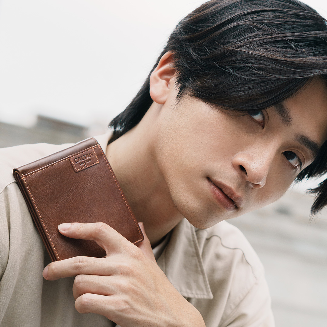 時尚男仕風格真皮短夾-三色(074135)