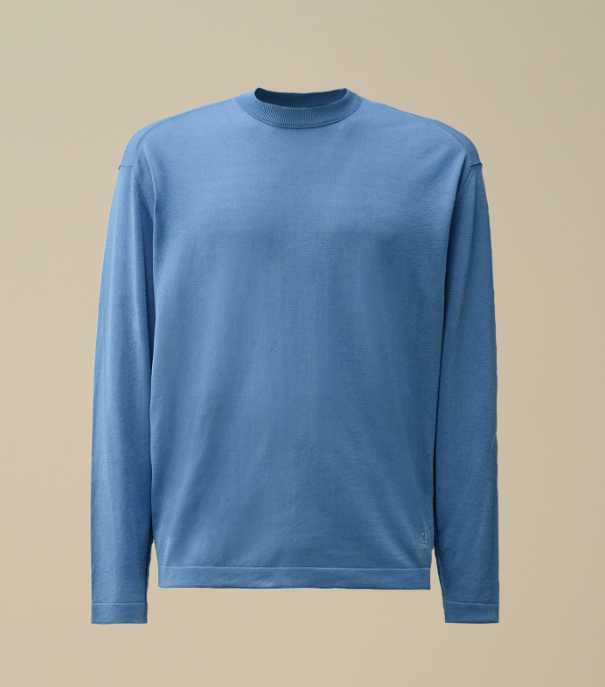 C.P. Company  Lisle Thread Crew Neck Logo Sweater   JUL25