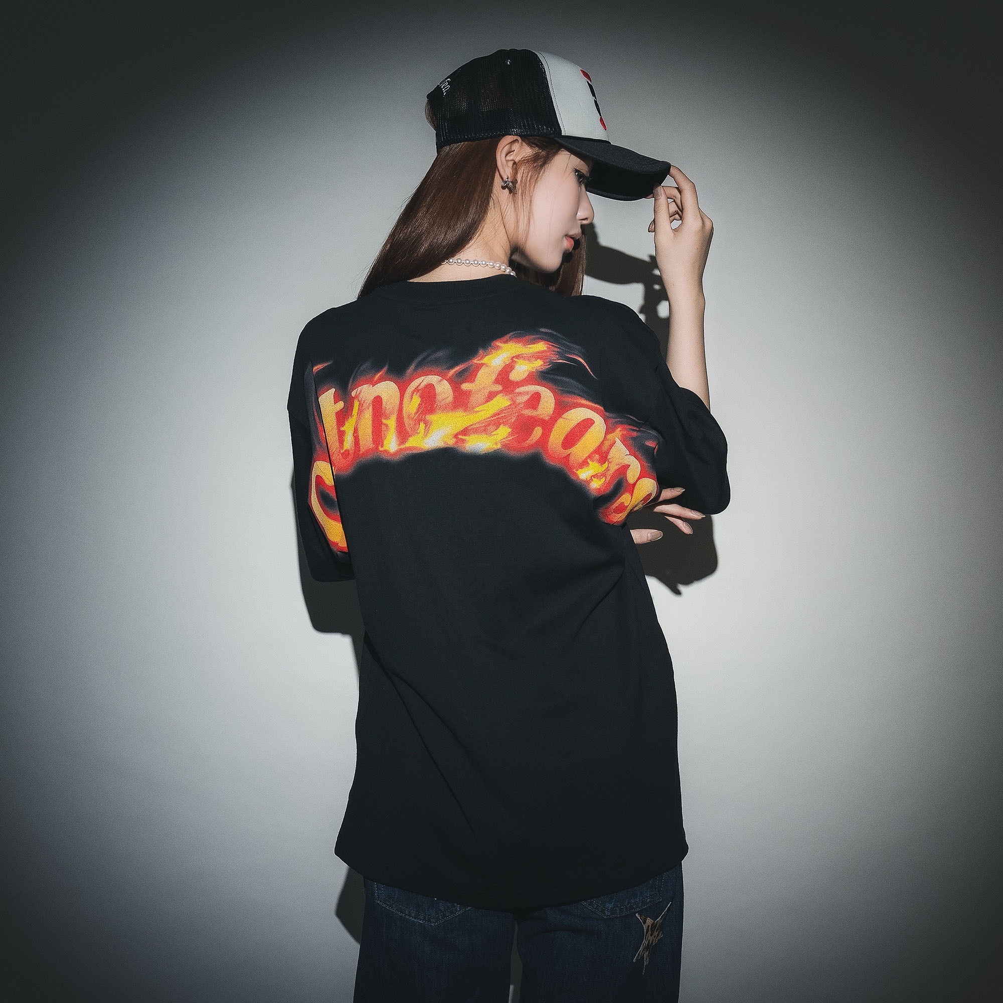 Gotnofears ON FIRE OVERSIZED TEE 1979火焰寬版短上衣 10720794