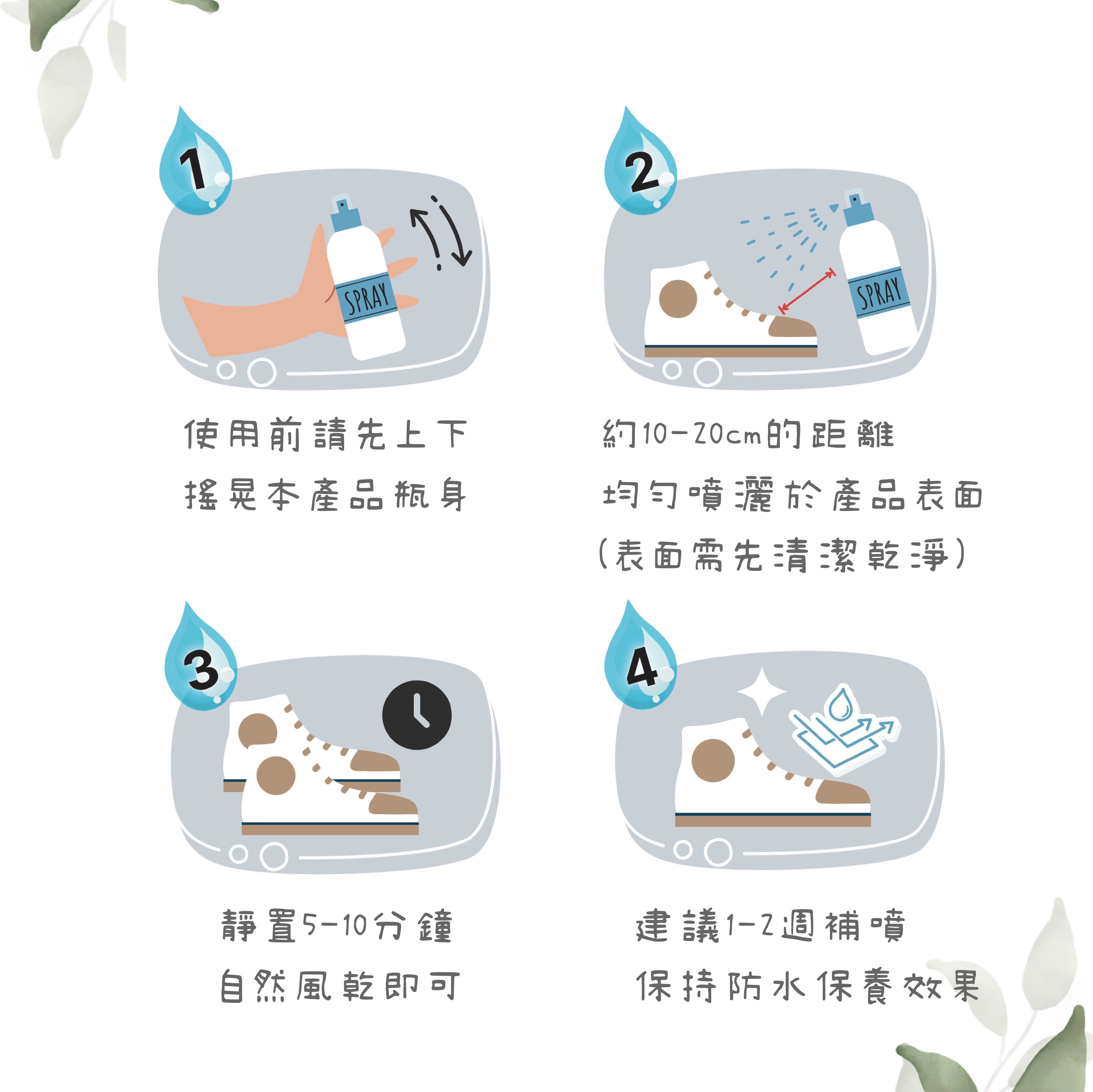 防水噴霧使用教學|噴灑後自然風乾即可防水
