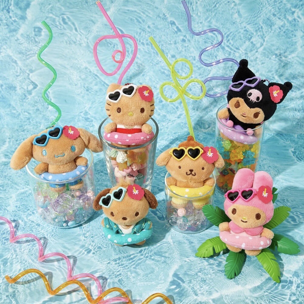 OLIVE YOUNG x SANRIO 三麗鷗家族聯名 曬黑吊飾 泳圈 夏日黑皮 造型 可愛 HELLO KITTY/現貨