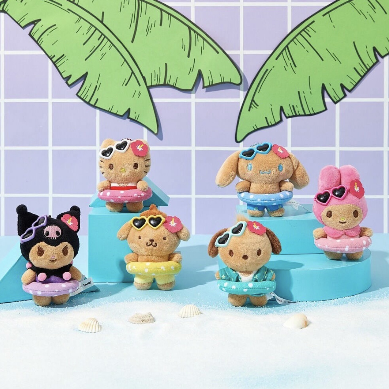 OLIVE YOUNG x SANRIO 三麗鷗家族聯名 曬黑吊飾 泳圈 夏日黑皮 造型 可愛 HELLO KITTY/現貨