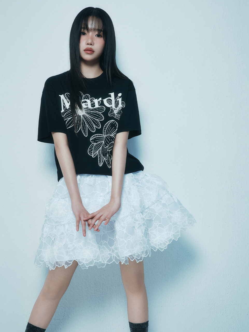 【優惠預訂】新色上架！MARDI MERCREDI TRIPLE FLOWER TSHIRT（2色）