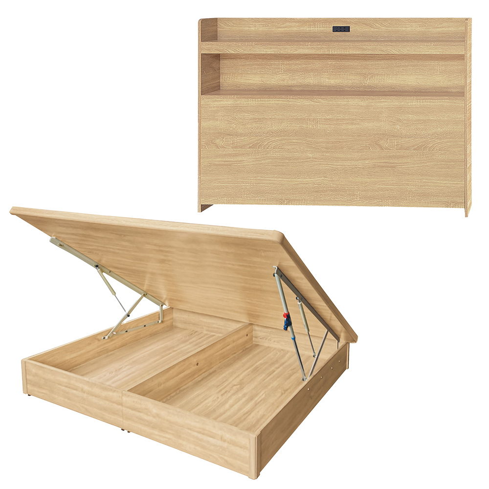 瓦特爾3.5尺單人/5尺雙人收納型側掀床組