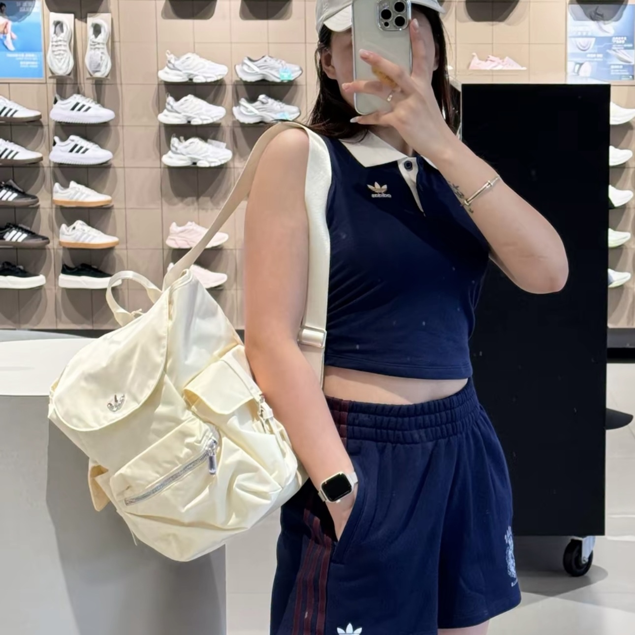 ADIDAS FLIP 絲綢 雙肩包 黑//白 兩色 金屬標誌 愛迪達 KC2760 KC2759