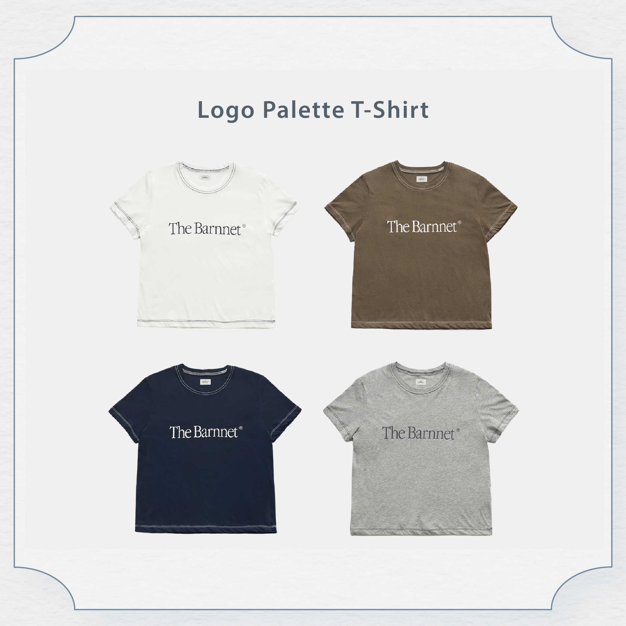 The Barnnet經典Logo縫線短袖T(現貨2色)