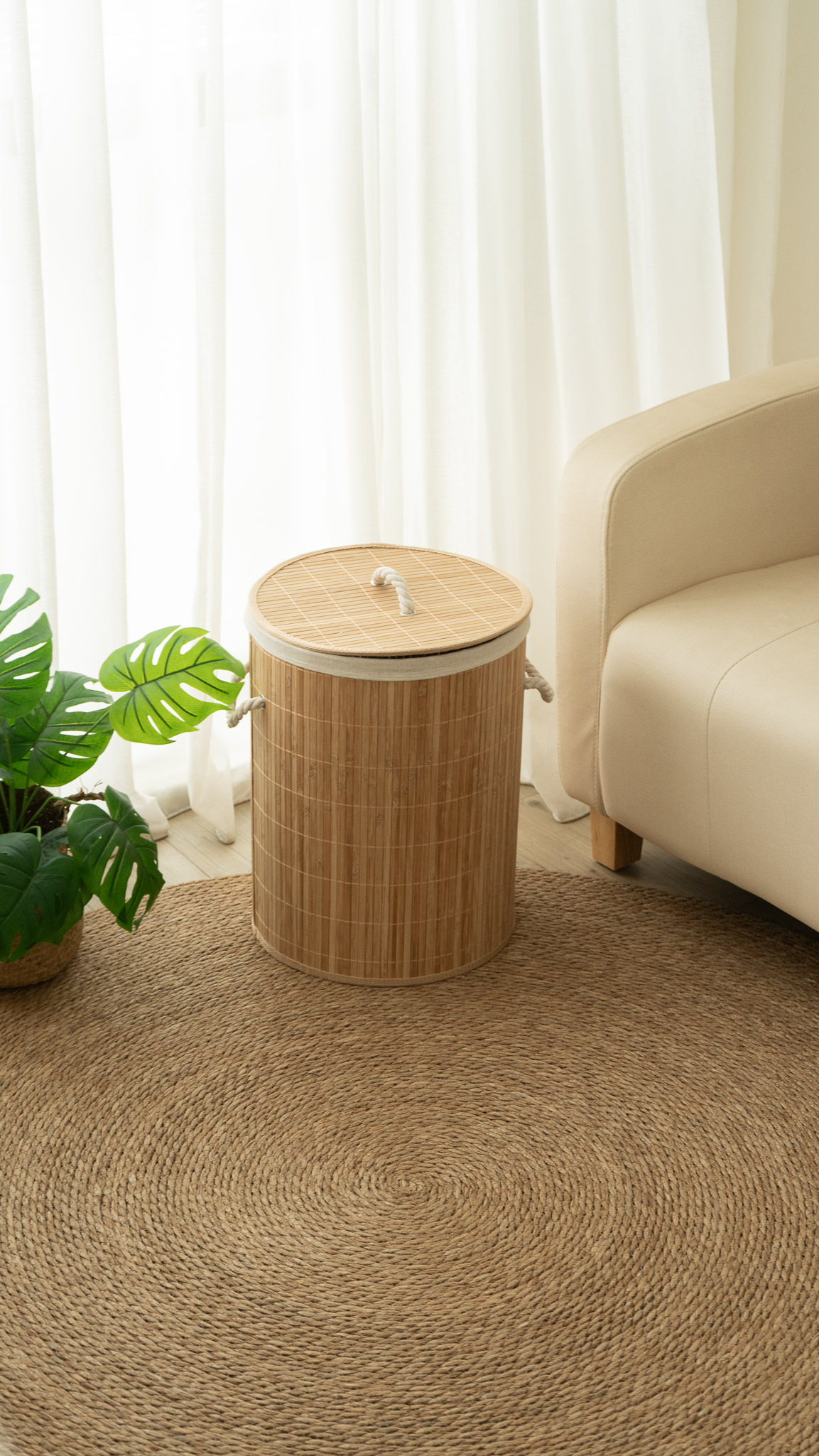 天然竹編大容量收納筐 大容量髒衣雜物玩具分類籃