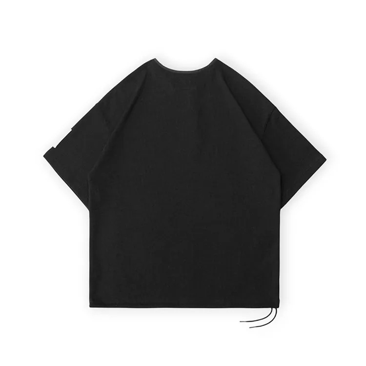 B-SIDE WAFFLE HENLEY NECK WIDE TEE