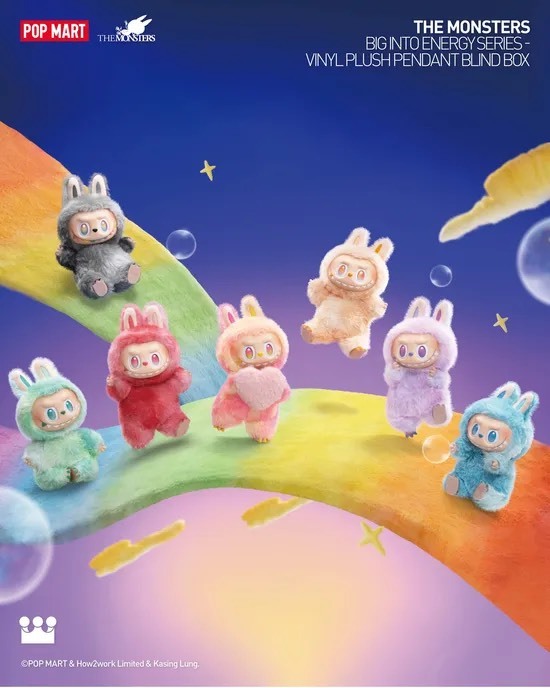 POPMART 泡泡瑪特 LABUBU 前方高能3.0新款•搪膠毛絨吊飾盲盒