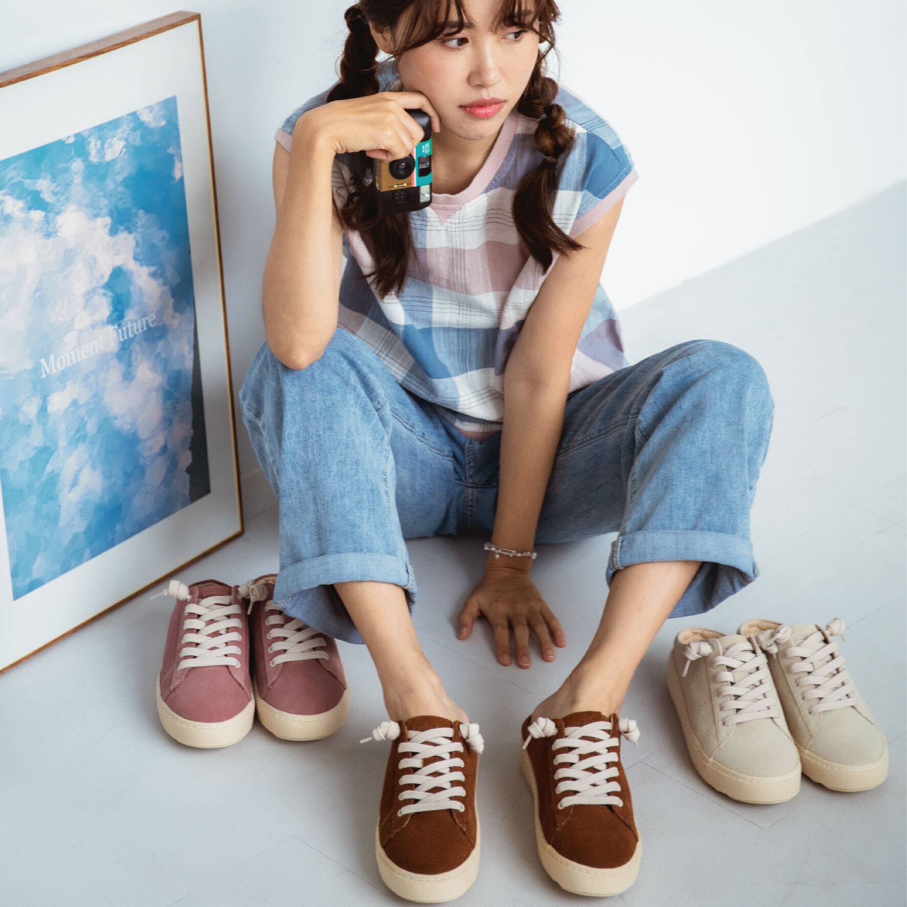 女生增高懶人鞋｜4公分厚底設計 修飾比例