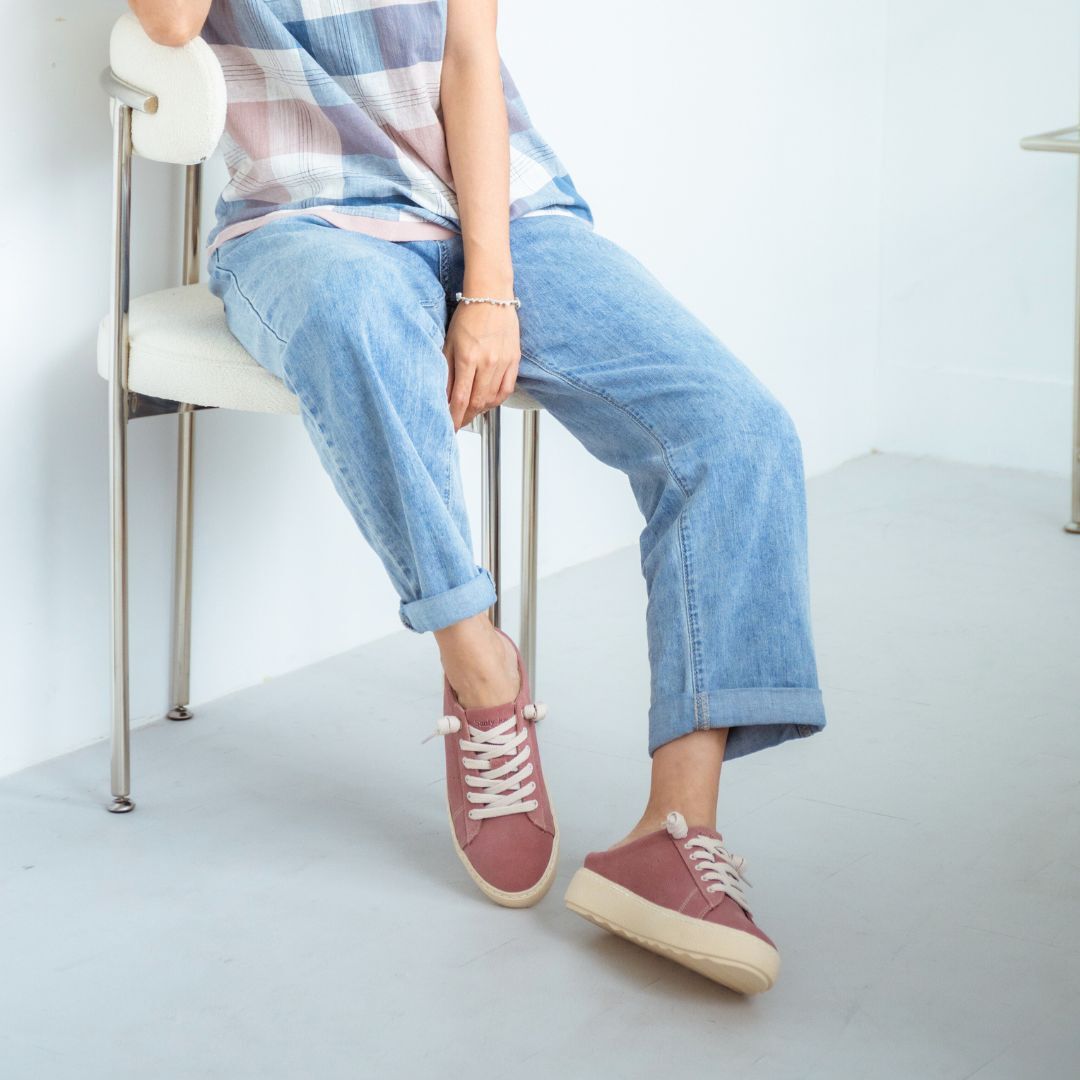 3M防潑水・萌萌 - 懶人鞋 芋頭粉(真皮女鞋/防潑水/微厚底)