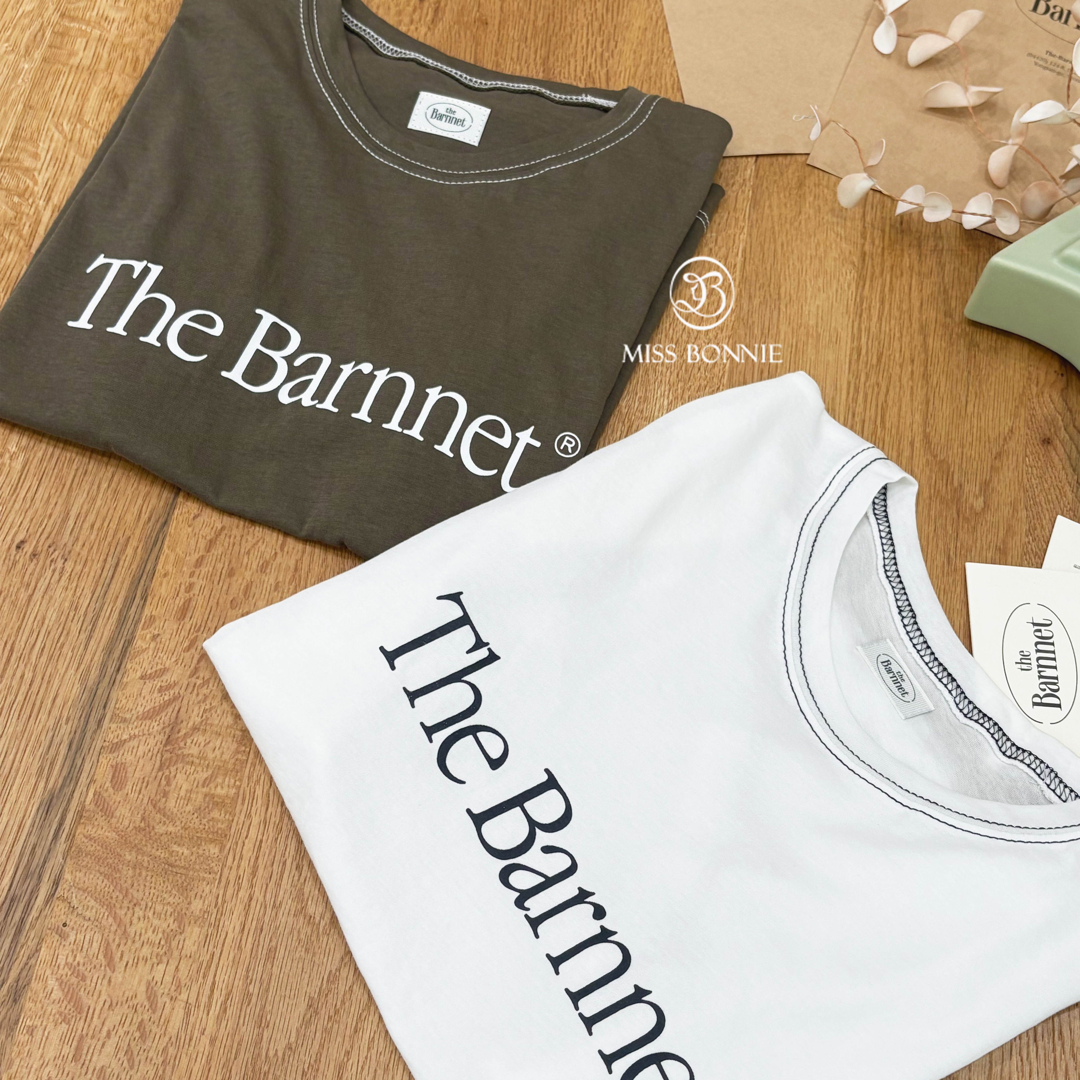 The Barnnet經典Logo縫線短袖T(現貨2色)