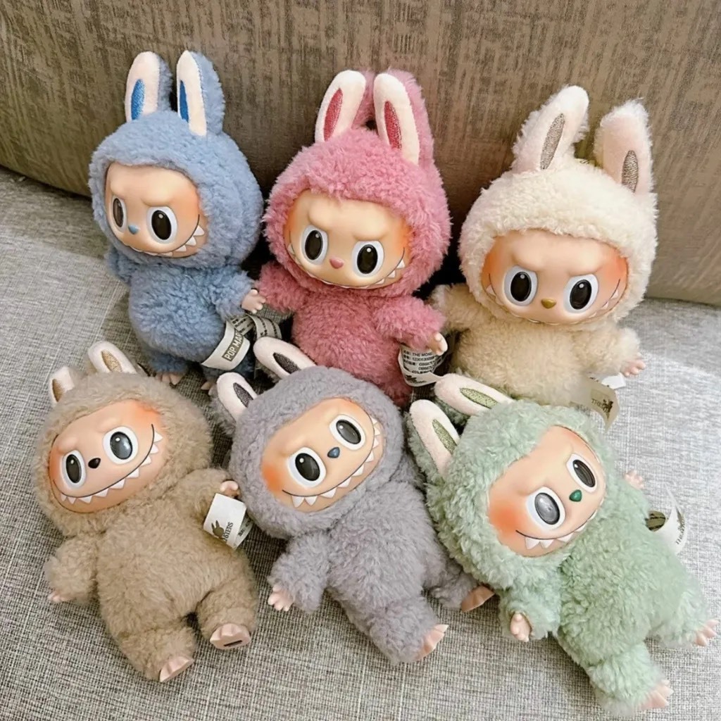 POPMART 泡泡瑪特 LABUBU 馬卡龍系列1.0 搪膠毛絨吊飾盲盒