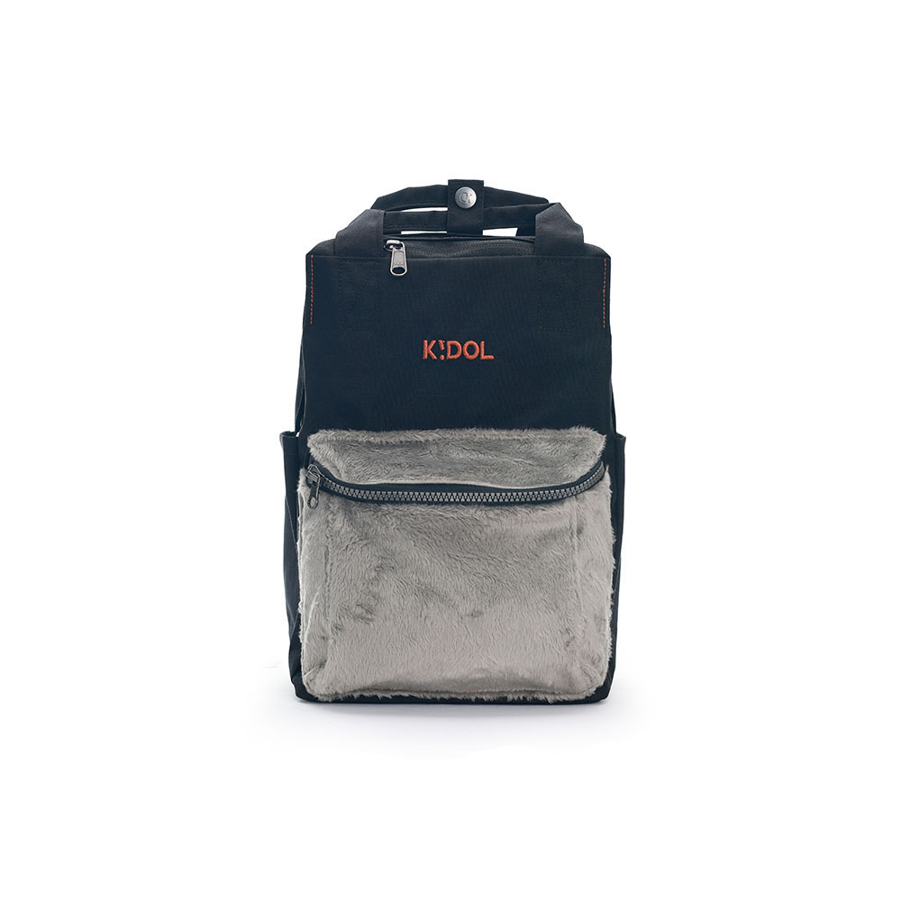 【KIDOL】Kido 01 後背包 (小) - 灰色絨毛