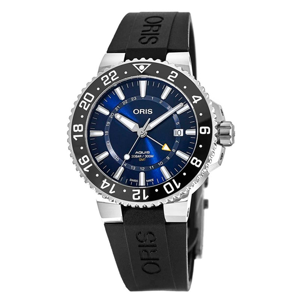 【ORIS 豪利時】01 798 7754 4135-07 4 24 64EB Aquis時間之海系列 日期顯示 單向旋轉錶圈 夜光 藍寶石水晶玻璃鏡面 機械 手錶