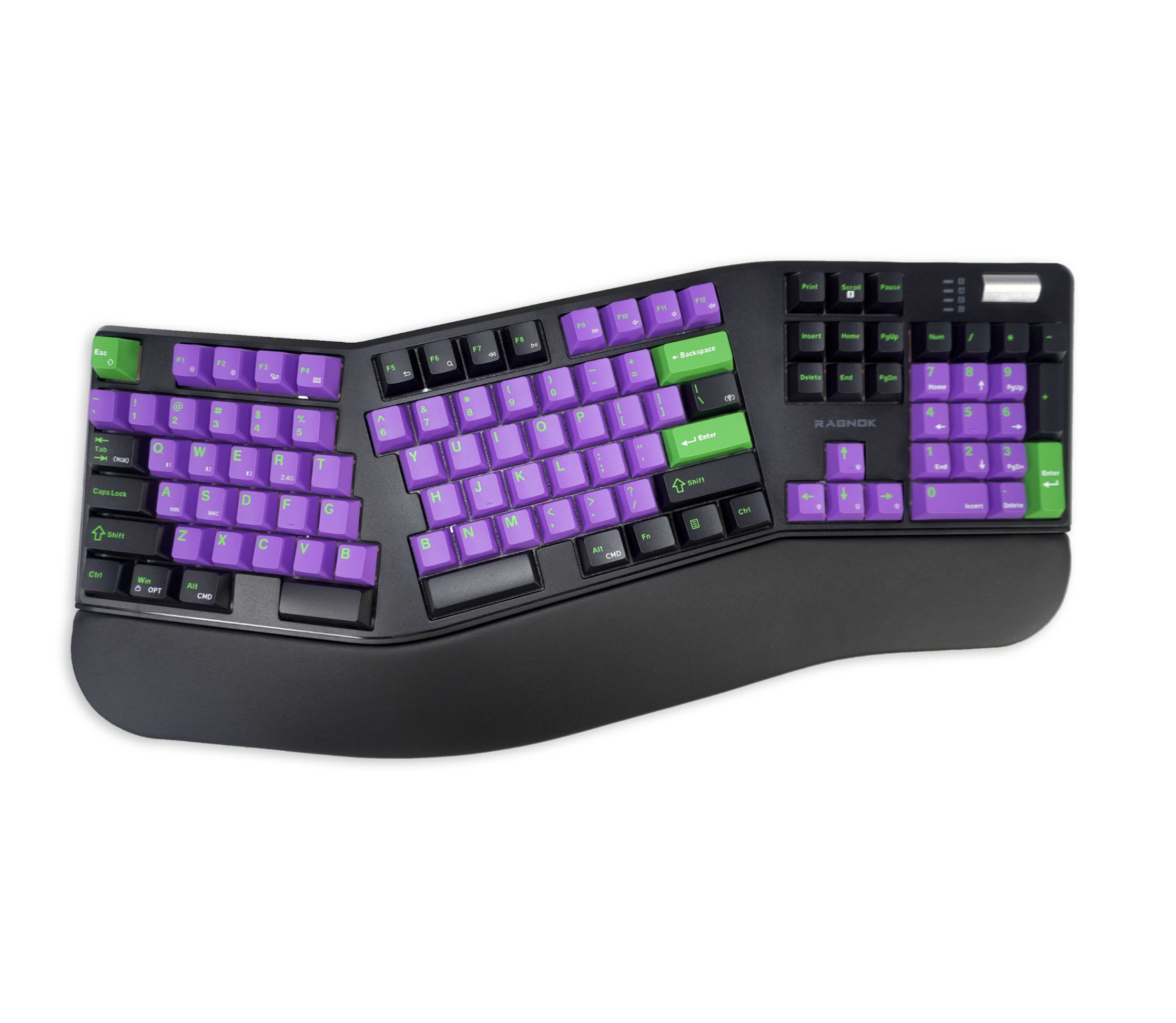 「SS預購 限時開團」RAGNOK台灣總代理 RK104 分離式 人體工學 機械鍵盤 無線藍牙 RGB照明 全鍵熱插拔