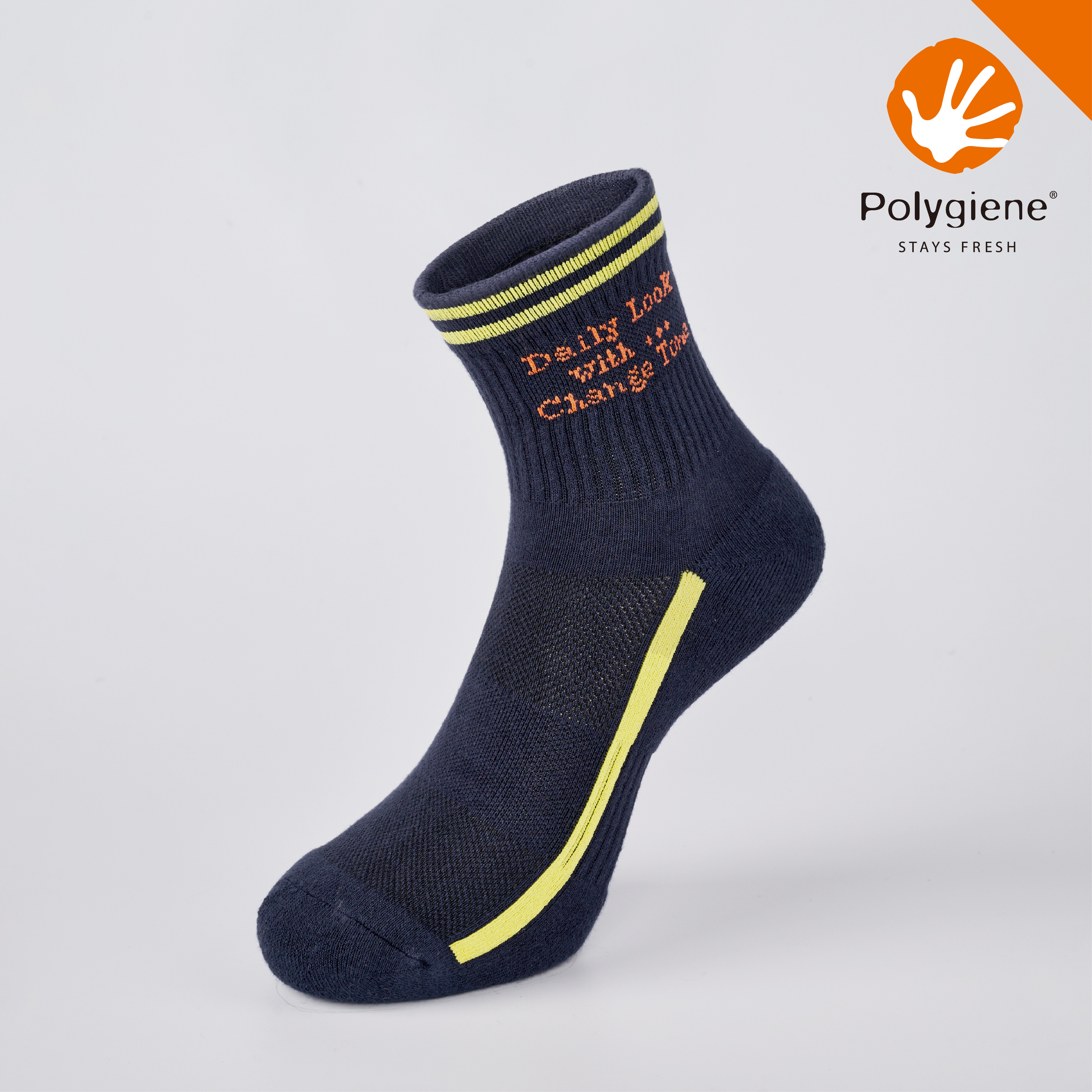 Daily Look 抗菌運動中筒襪〈藍〉