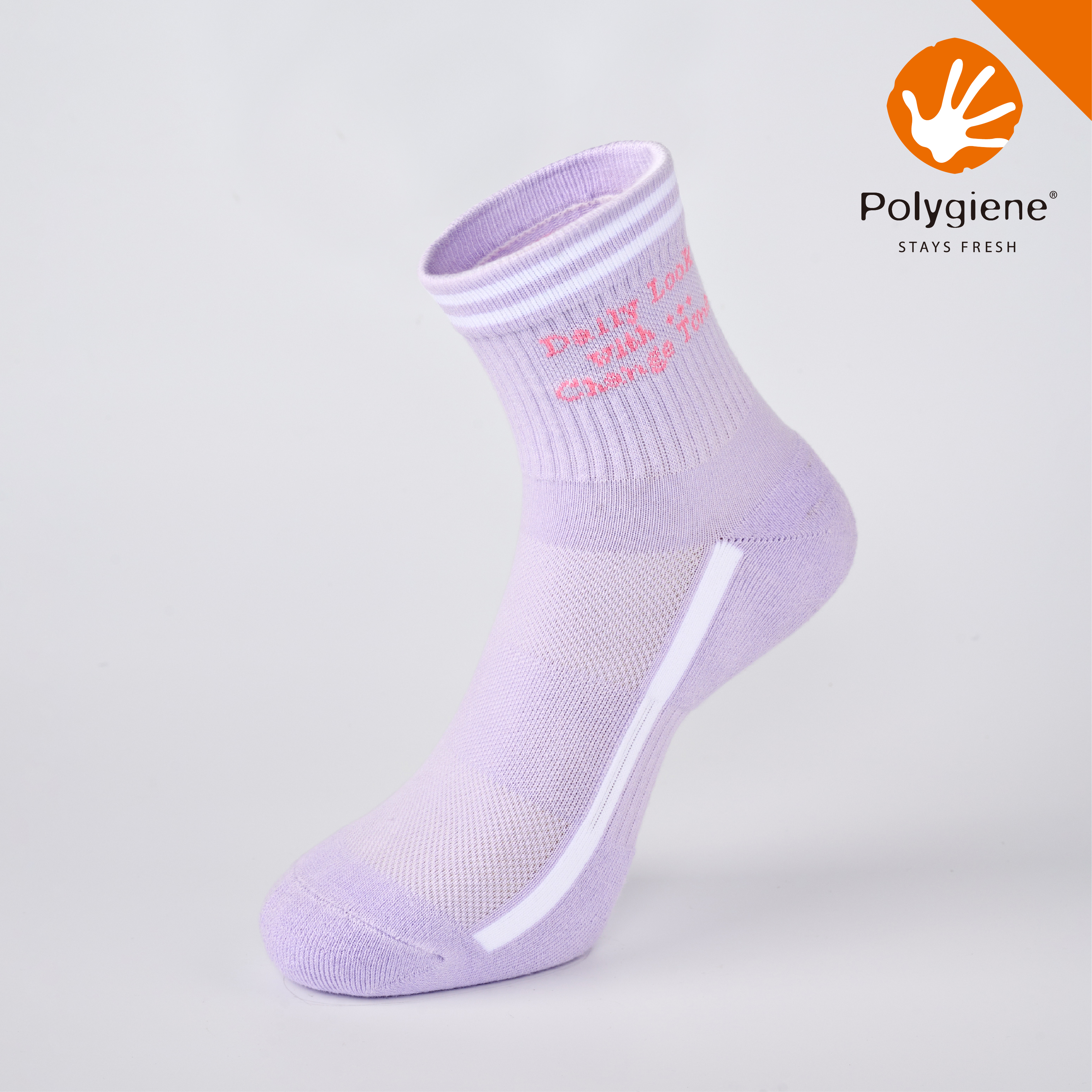 Daily Look 抗菌運動中筒襪〈紫〉