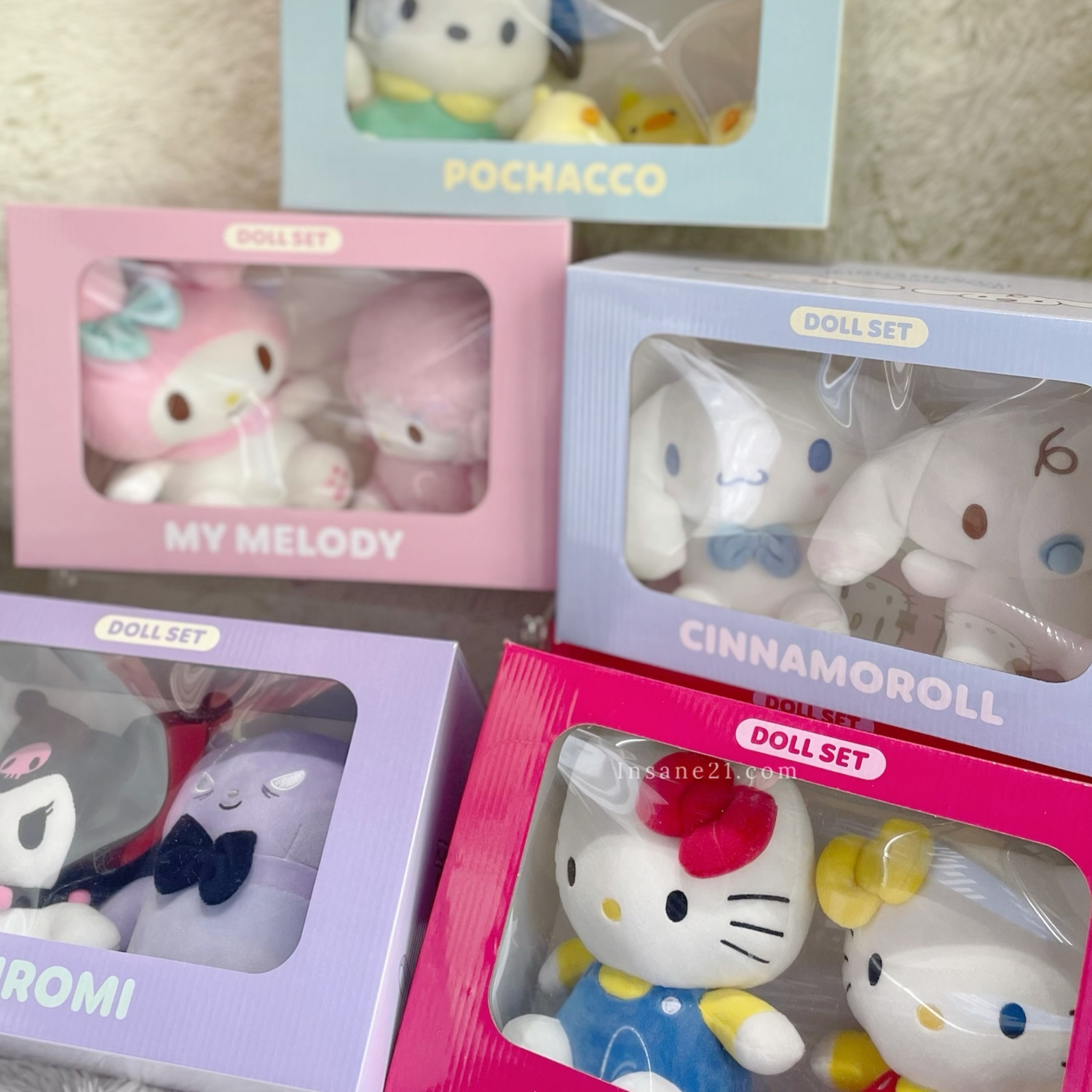 三麗鷗 SANRIO DOLL SET  韓國 絨毛玩偶 娃娃 兩入 禮盒