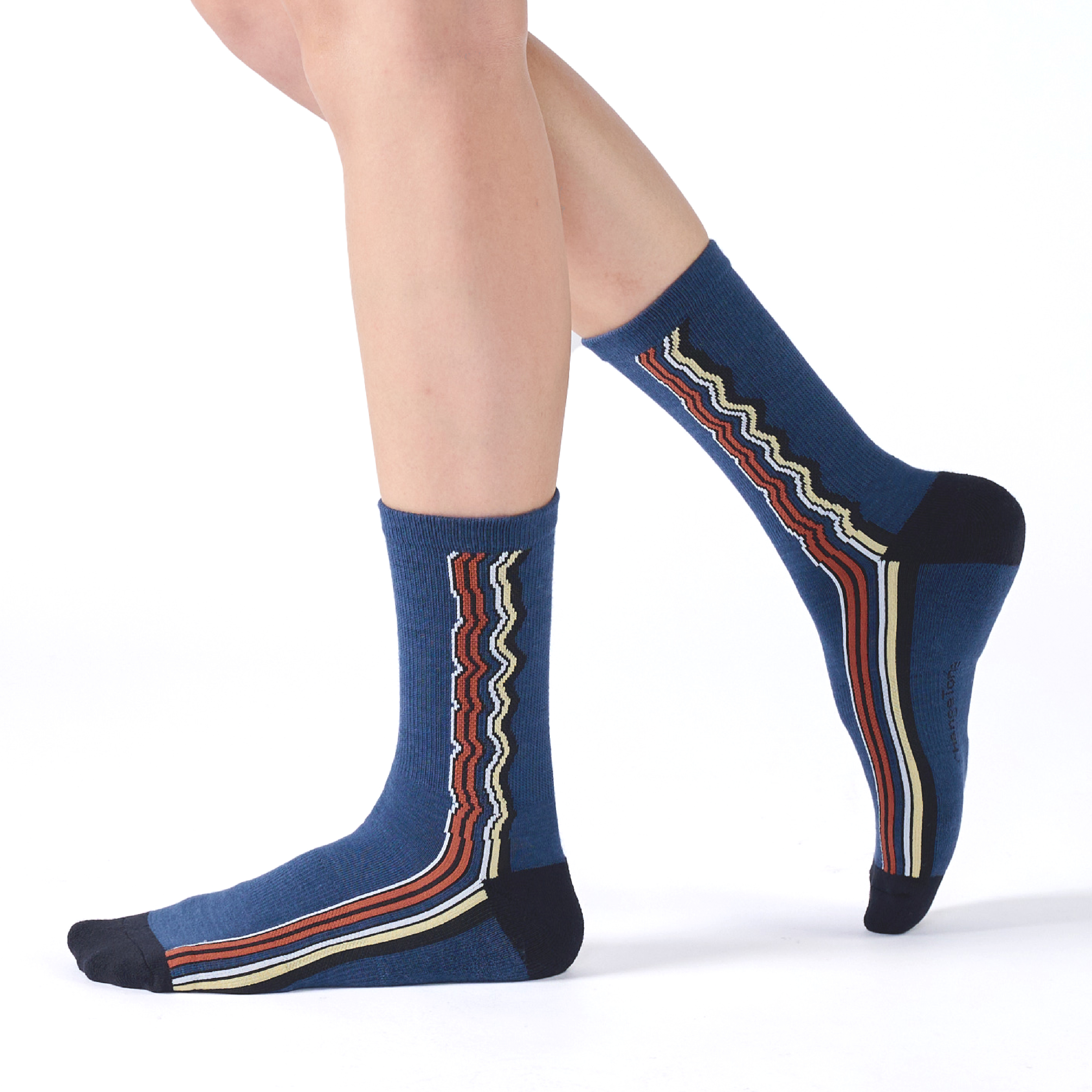 VIBE 抗菌運動中筒襪〈藍〉