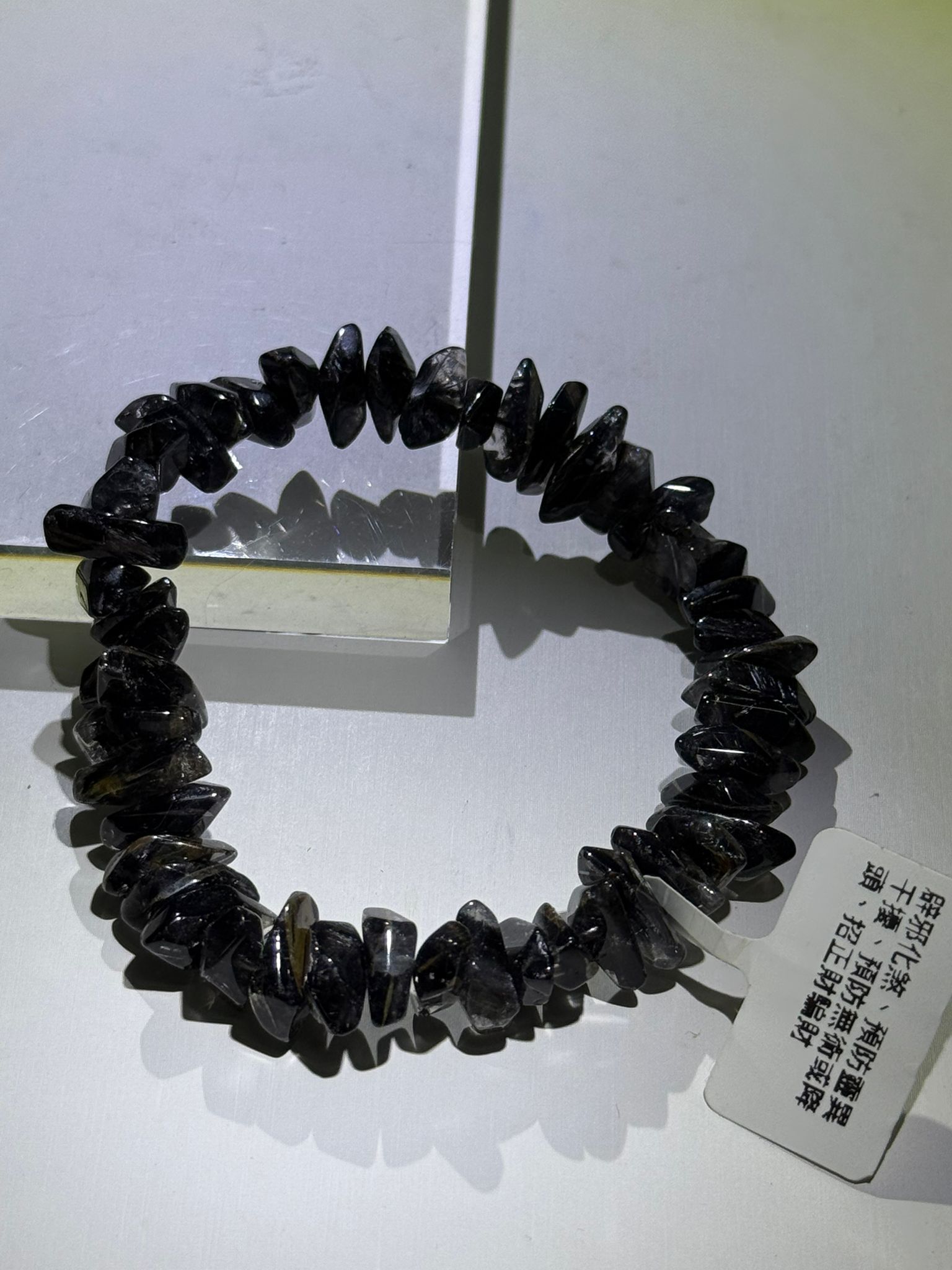 黑銀鈦隨型雙尖手串