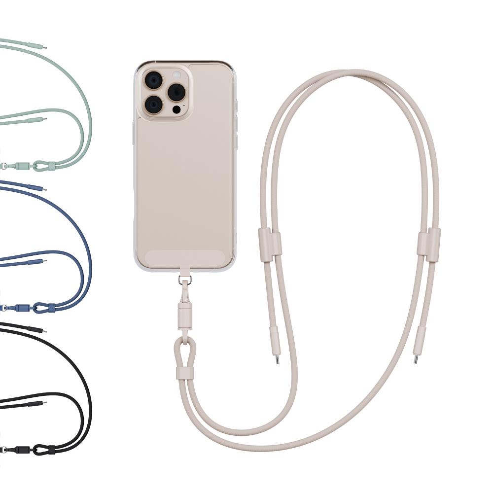 ENERGEA Lasso 240W 2合1充電掛繩 USB-C to USB-C