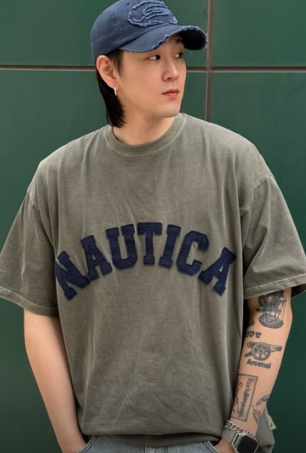 <現貨>NAUTICA KR Arch Logo 短袖 字體 大Logo 水洗 短Tee