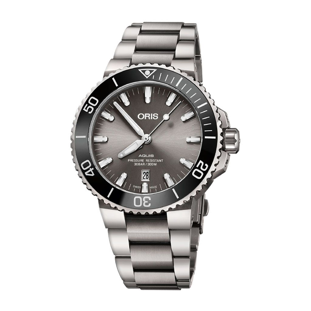 【ORIS 豪利時】01 733 7730 7153-07 8 24 15PEB 日期顯示 單向旋轉錶圈 夜光 鈦合金 機械 手錶