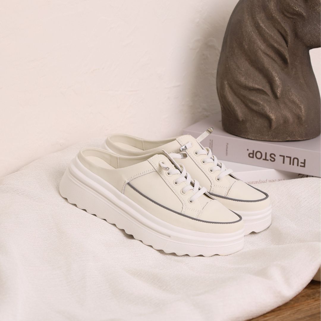 布萊爾-厚底懶人鞋 象牙白(真皮女鞋/全牛皮/乳膠鞋墊)