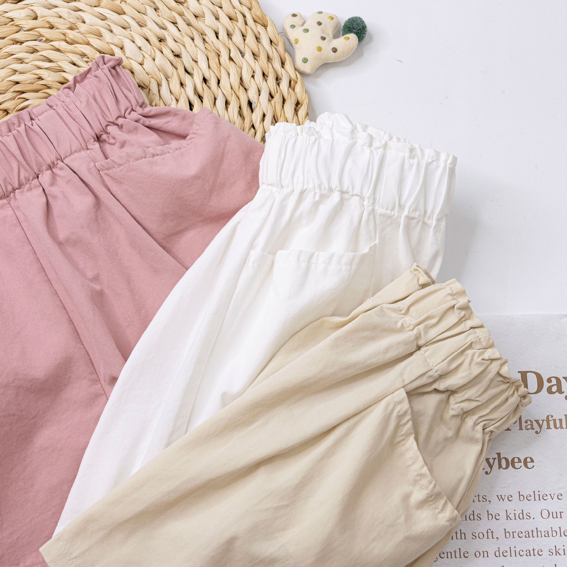 極簡百搭口袋設計短褲＊三色 (H50724)