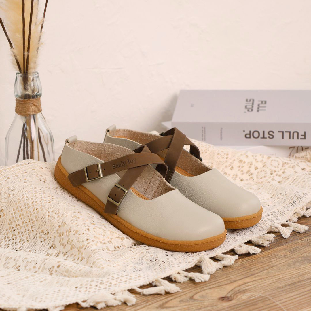 日系娃娃鞋-大象灰