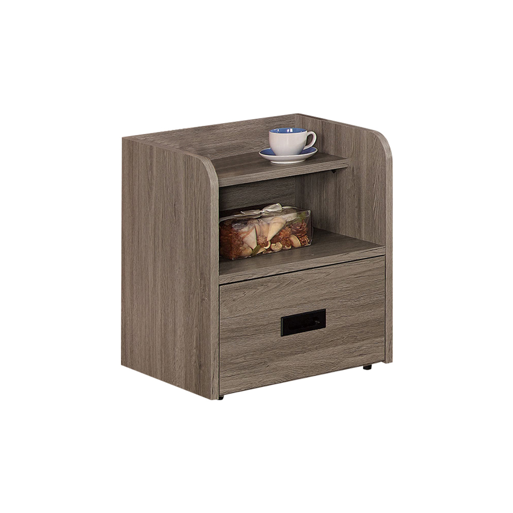 喬西1.4尺灰橡色床頭櫃/單抽收納櫃/置物櫃