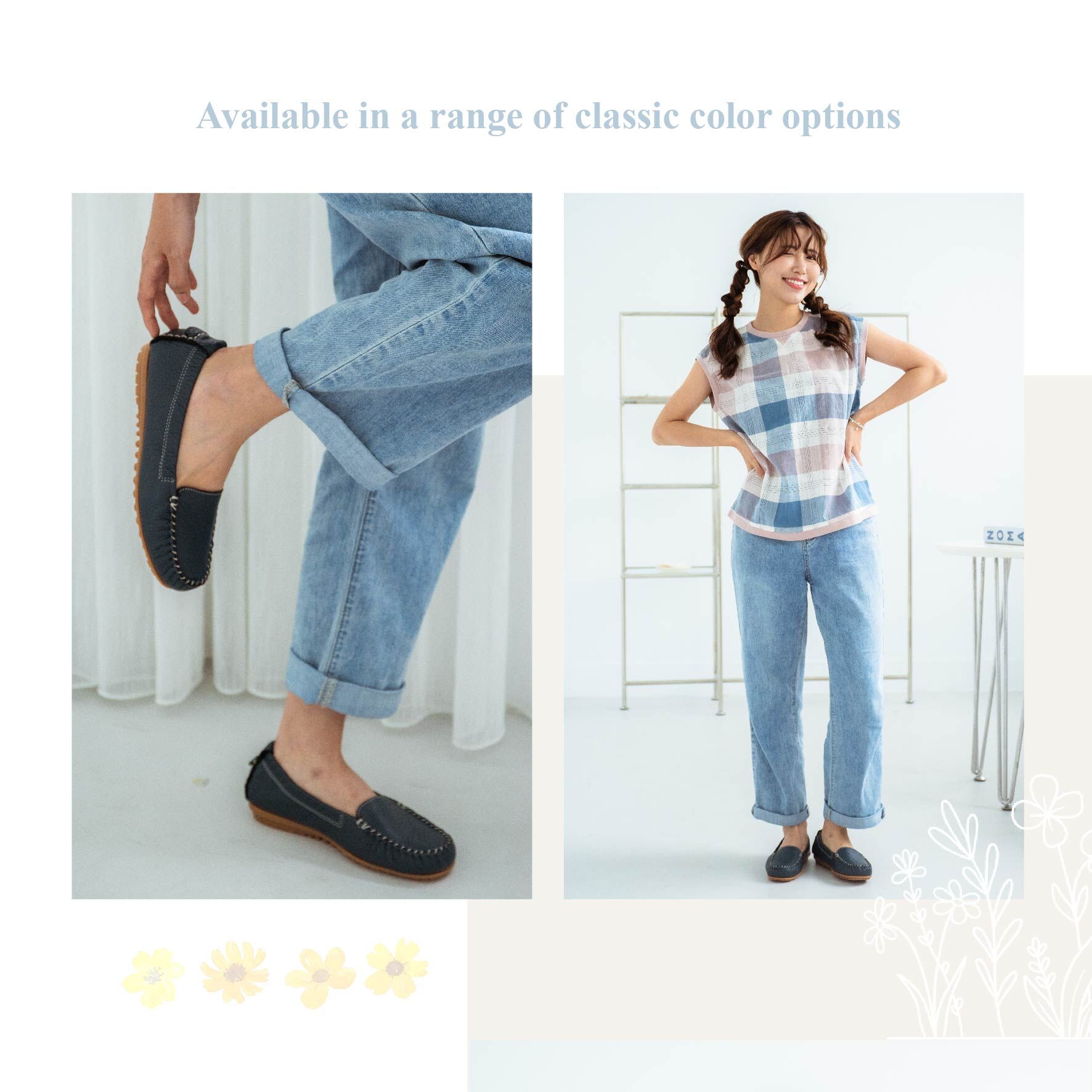 豆豆鞋上腳圖推薦｜腳感柔軟 豚皮氣墊久走不痛腳