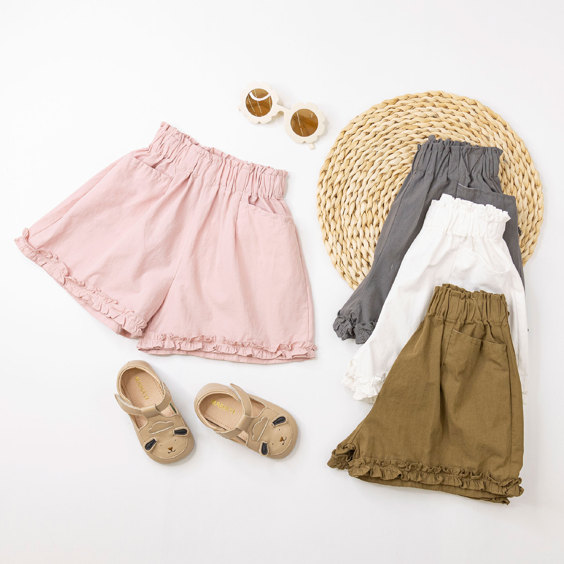 氣質荷葉花邊短褲＊四色 (H50726)