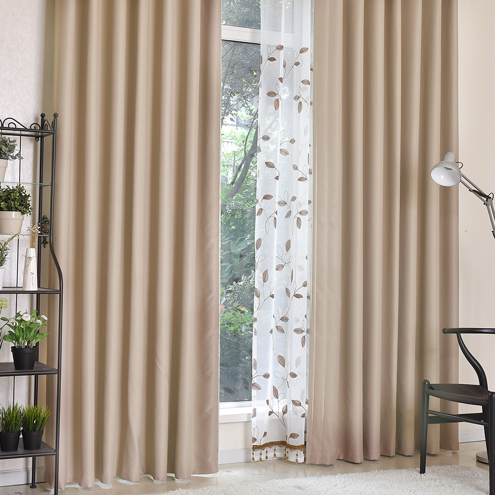 遮光窗簾 • 純色 • 淺卡其