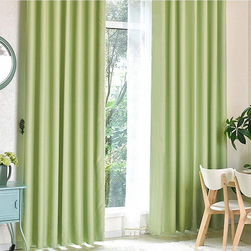 遮光窗簾 • 純色 • 粉綠