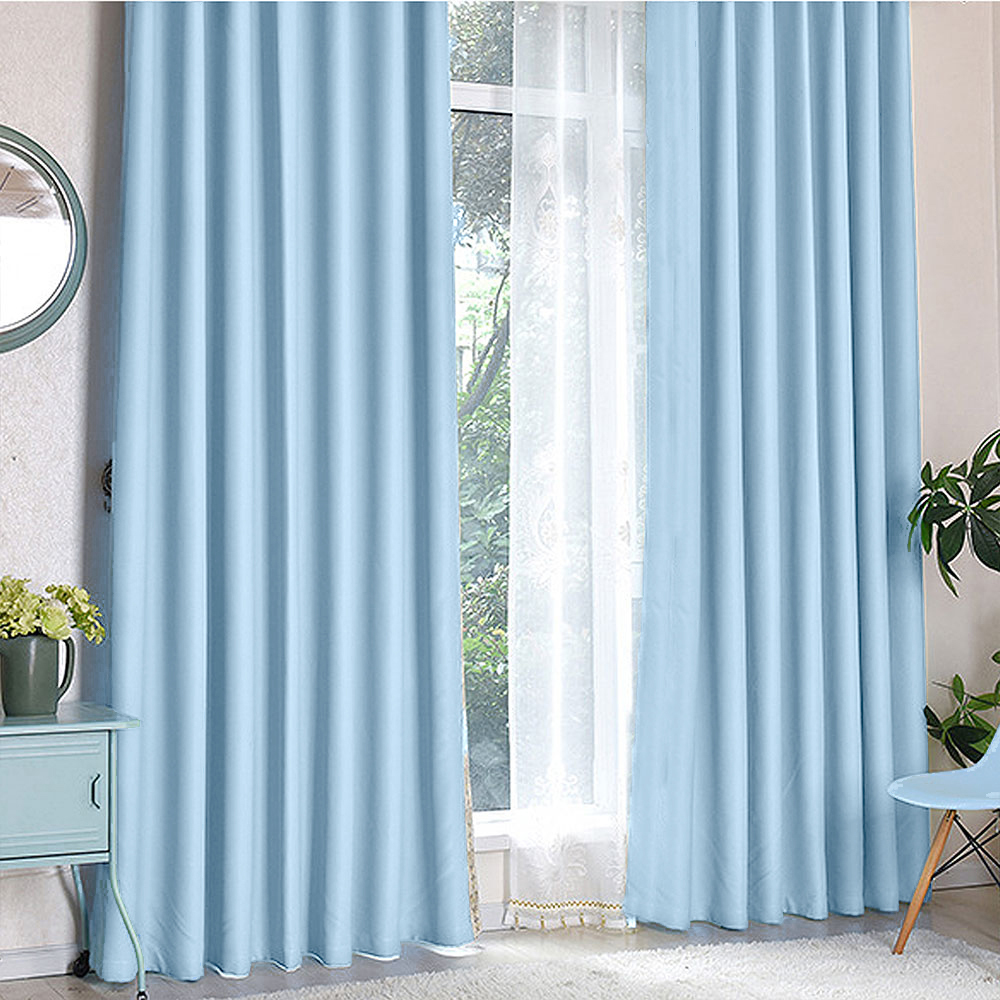 遮光窗簾 • 純色 • 天藍