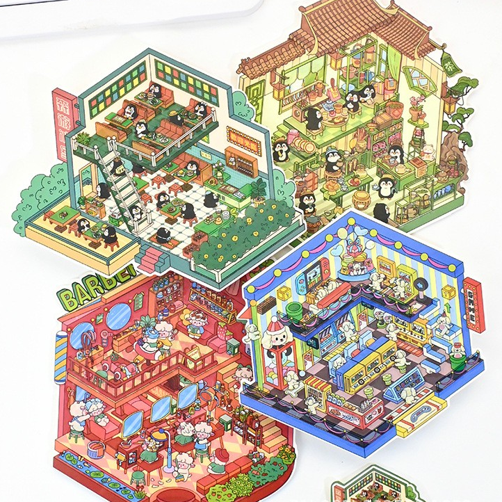 Like it! Small Medium Sized Scenery Sticker