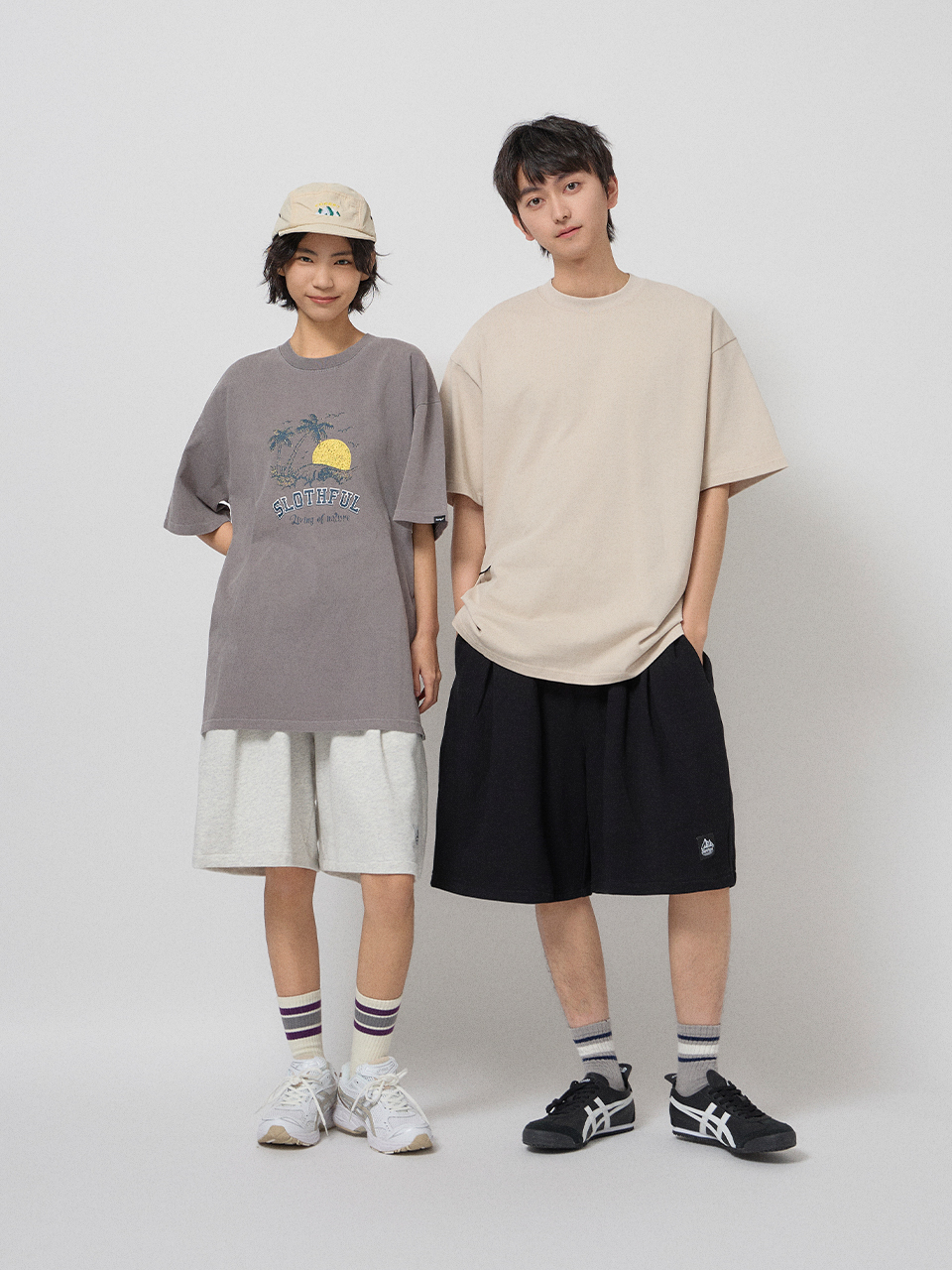 山系重磅寬版五分短褲