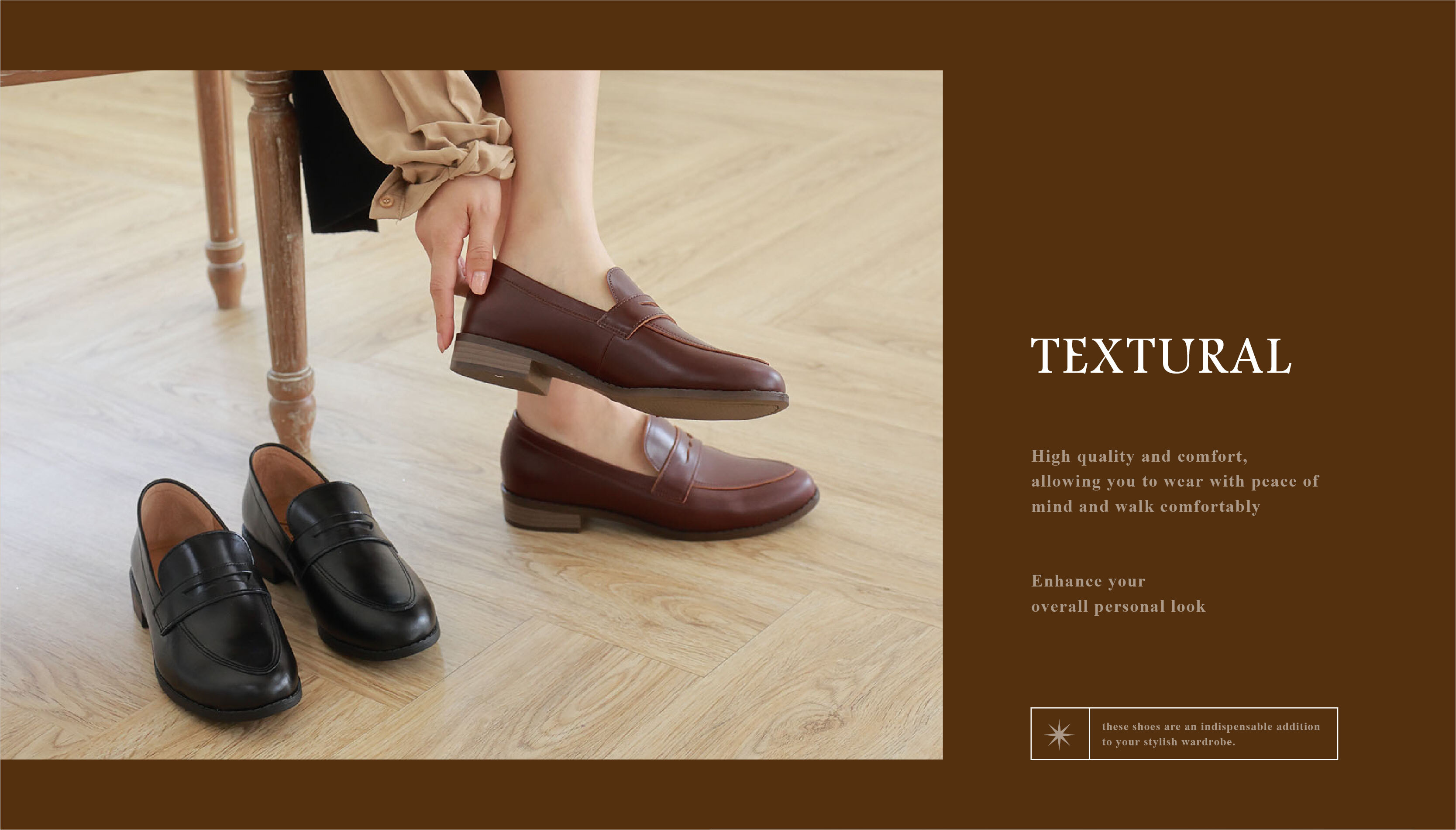 霧黑油蠟牛皮樂福鞋｜高質感皮面 低調不無聊