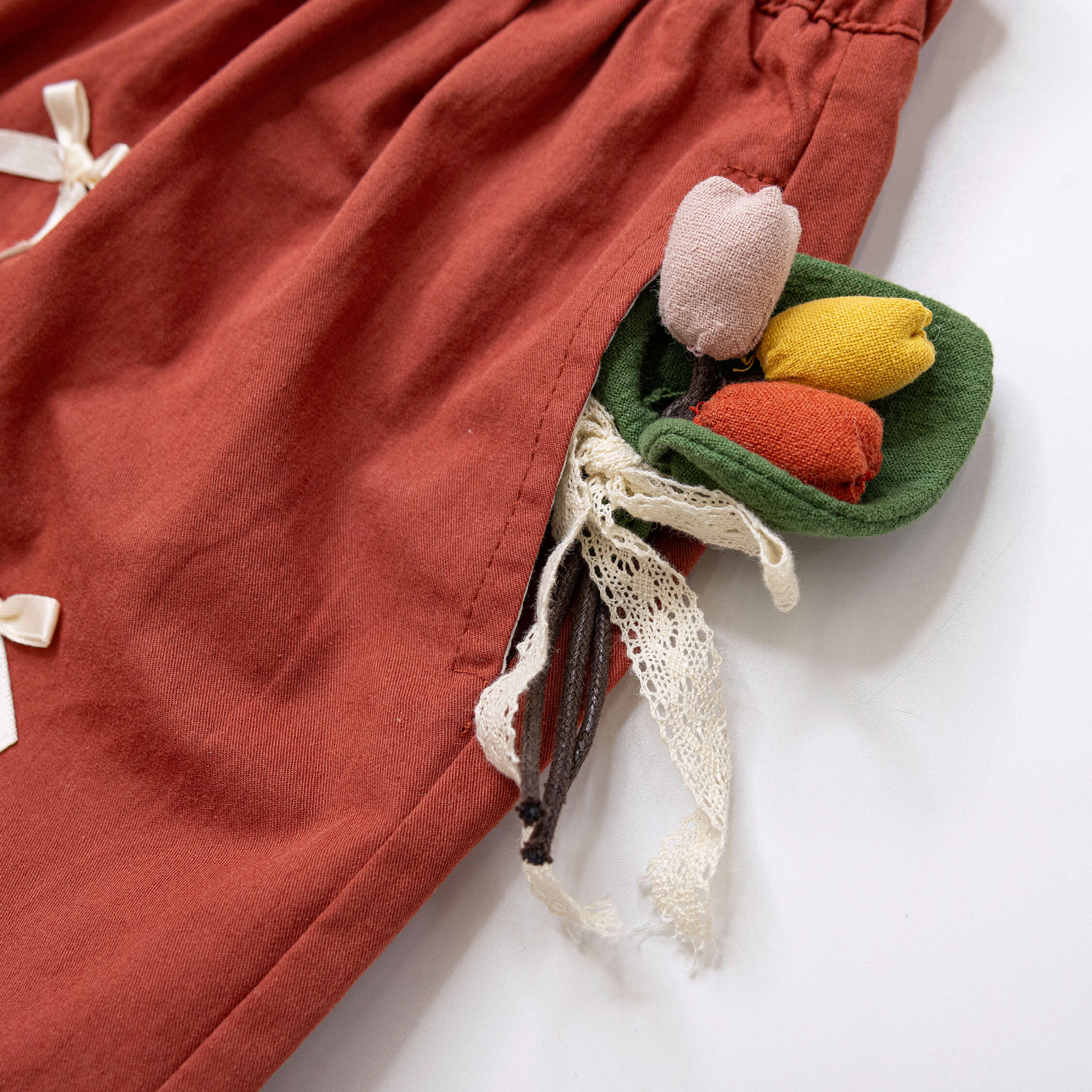 甜美緞帶蝴蝶結短褲＊二色 (H50719)