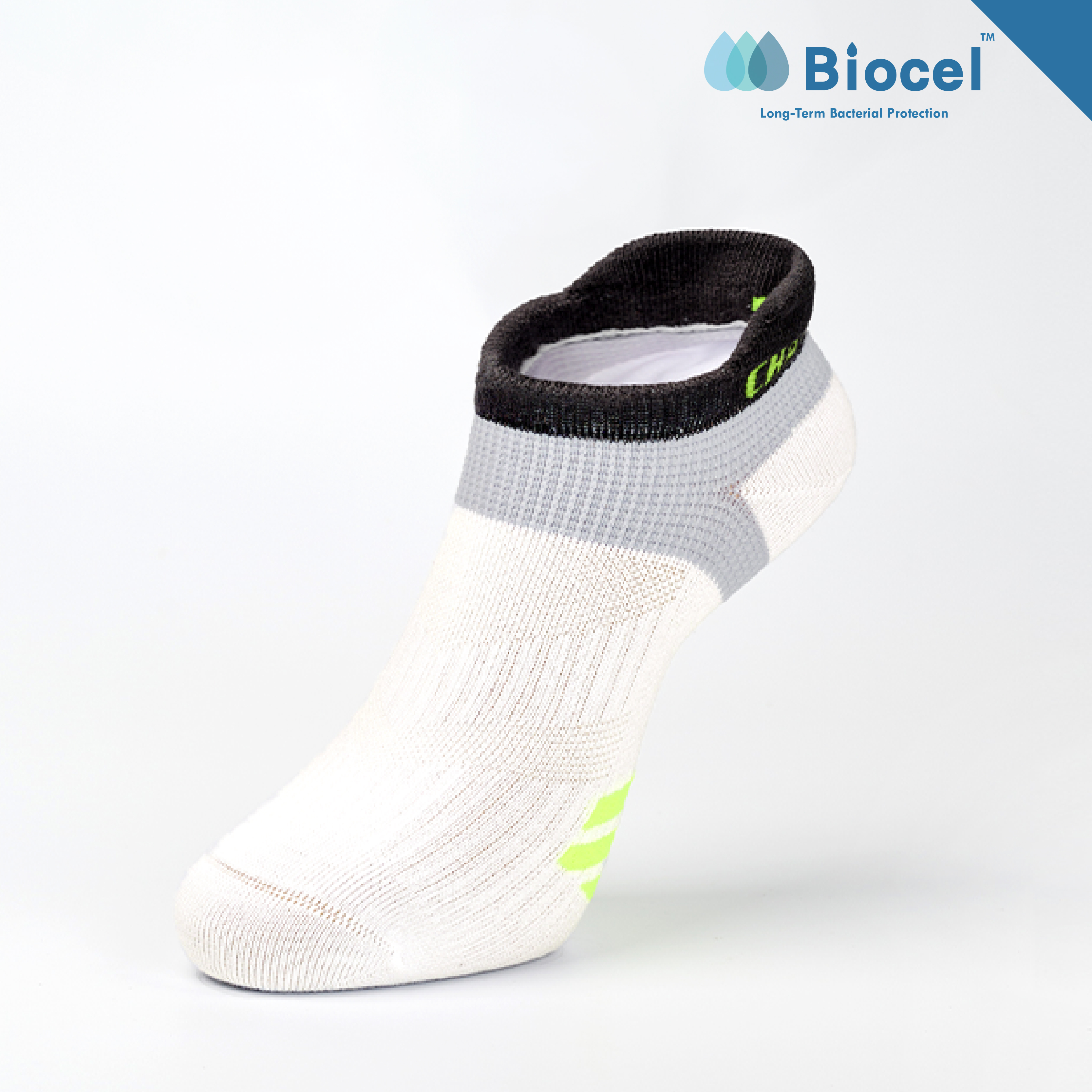 輕量後枕運動踝襪〈白〉